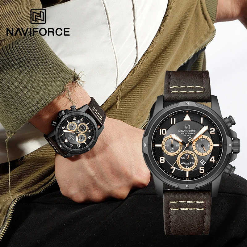 Field Watch Military - NAVIFORCE Fashion Quartz Chronograph Watches for