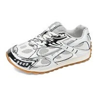 Baskets élégantes à lacets pour hommes, chaussures décontractées toutes saisons, style rétro printemps-été, chaussures de skate 5