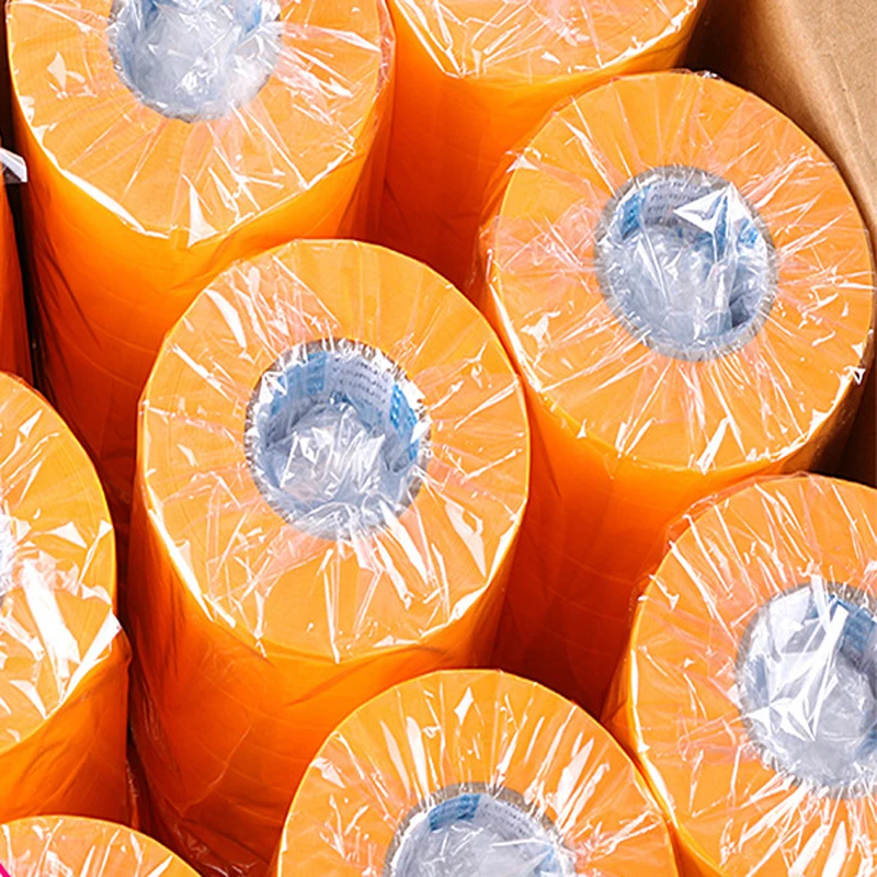 高粘度塗装マスキング紙、粘着ペインターテープ、美しい縫製、色分離、カースティック、黄色、10個