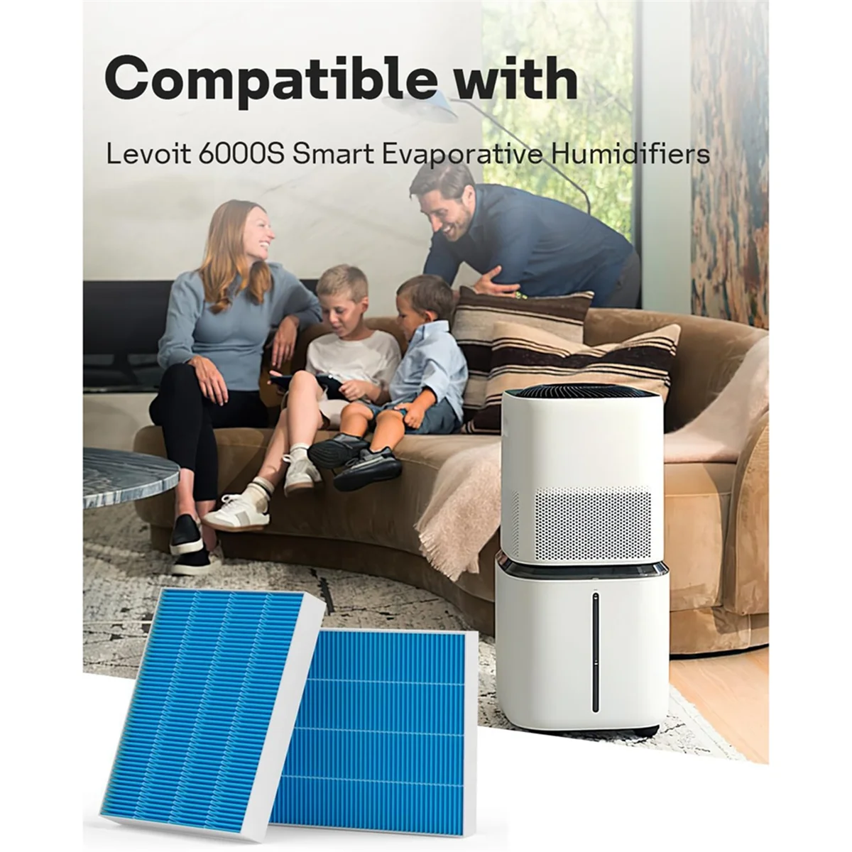 Фильтры увлажнителя A88M для интеллектуального испарительного увлажнителя Levoit Superior 6000S, запасные части для фильтров премиум-класса 6000S