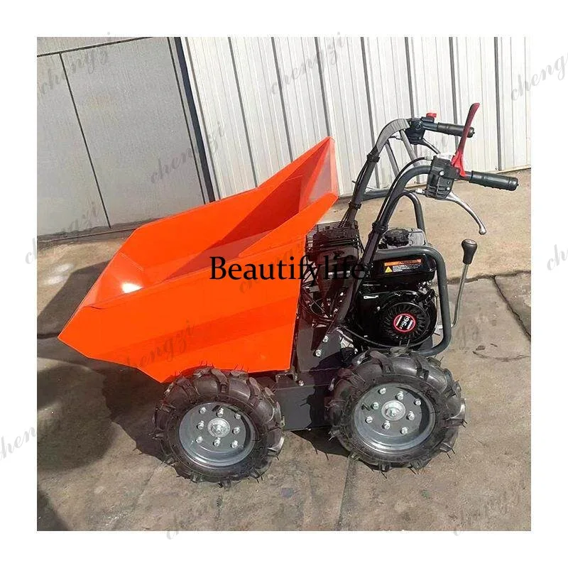 A81 Agricultural orchard construction site wheeled transportation mountain climbing truck hand push hydraulic dump truck
