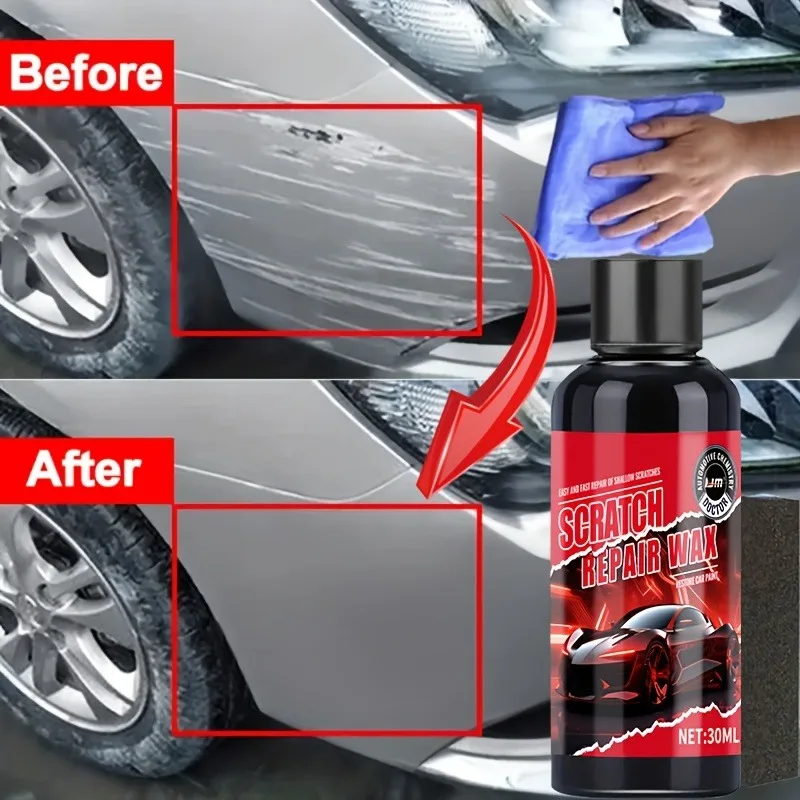 KJM 30ml Universal Repair Wax Kit: Scratch/Swirl Remover – Polishes Car Paint & Provides Long-Lasting Durable Finish