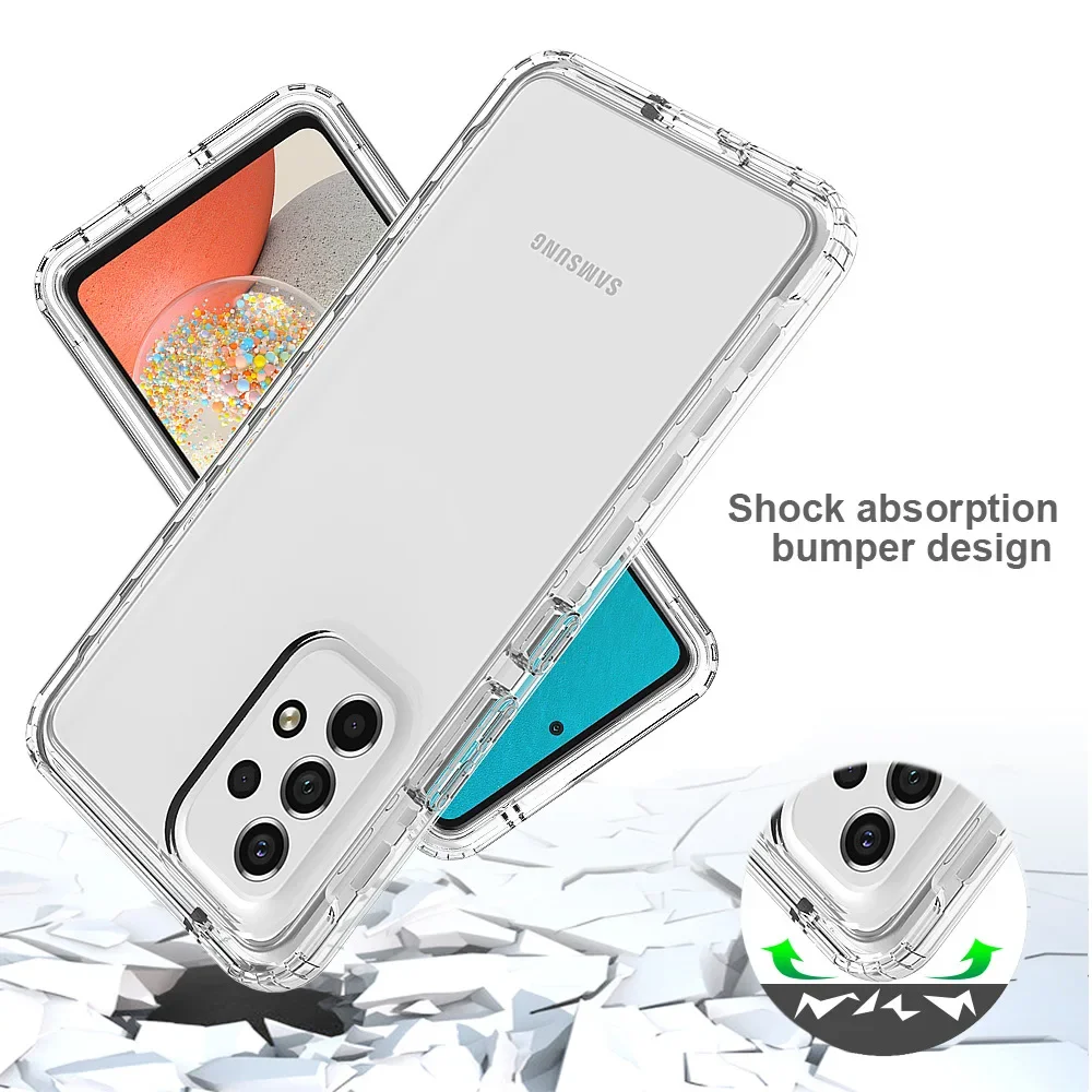 TPU/PC Candy Color Transparent Case for Samsung Galaxy A53 5G Hybrid Shockproof Shell Dual Layer Cover for Samsung Galaxy A33 5G