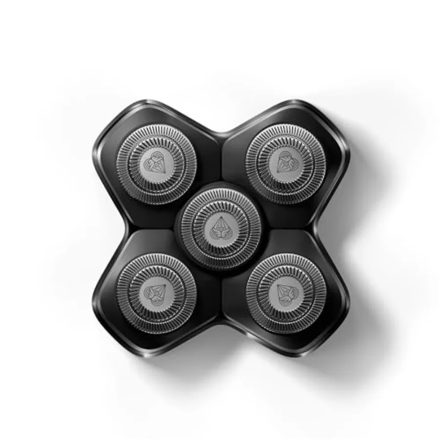 

® ™ SkinSafe® Pad - Five Stainless Steel Rotary Pivoting s for Smooth Shave, Magnetic Attachment for Men's Head Shaver 1-Pack