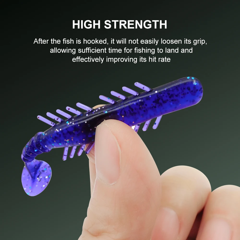 Bugsy Shad ESFISHING – Señuelo de vinilo swimbait para spinning - imagen 4