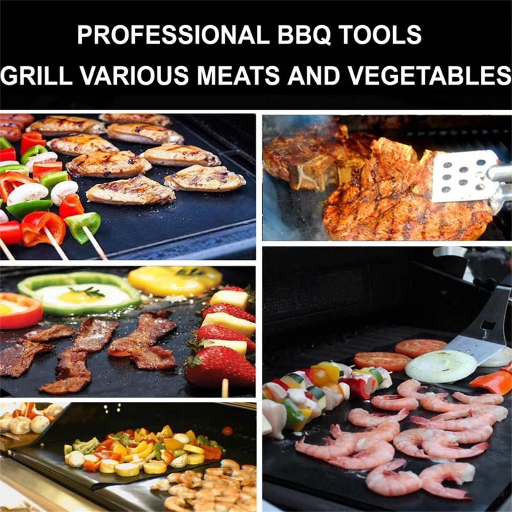 100% Non-Stick Reusable Mats for Gas, Charcoal or Electric Grills - Easy to Clean image 5