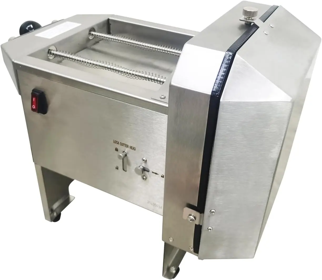 Electric Banana Slicer Machine, Commercial Vegetable Slicer, Manual/Electric Fruit Cutter 10'' Stainless Steel Cutter Head & Adj