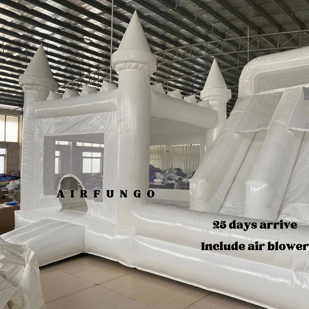 Customization items jumping inflatable bounce house/bouncy castle with water slide for outdoor kids used inflatable castle