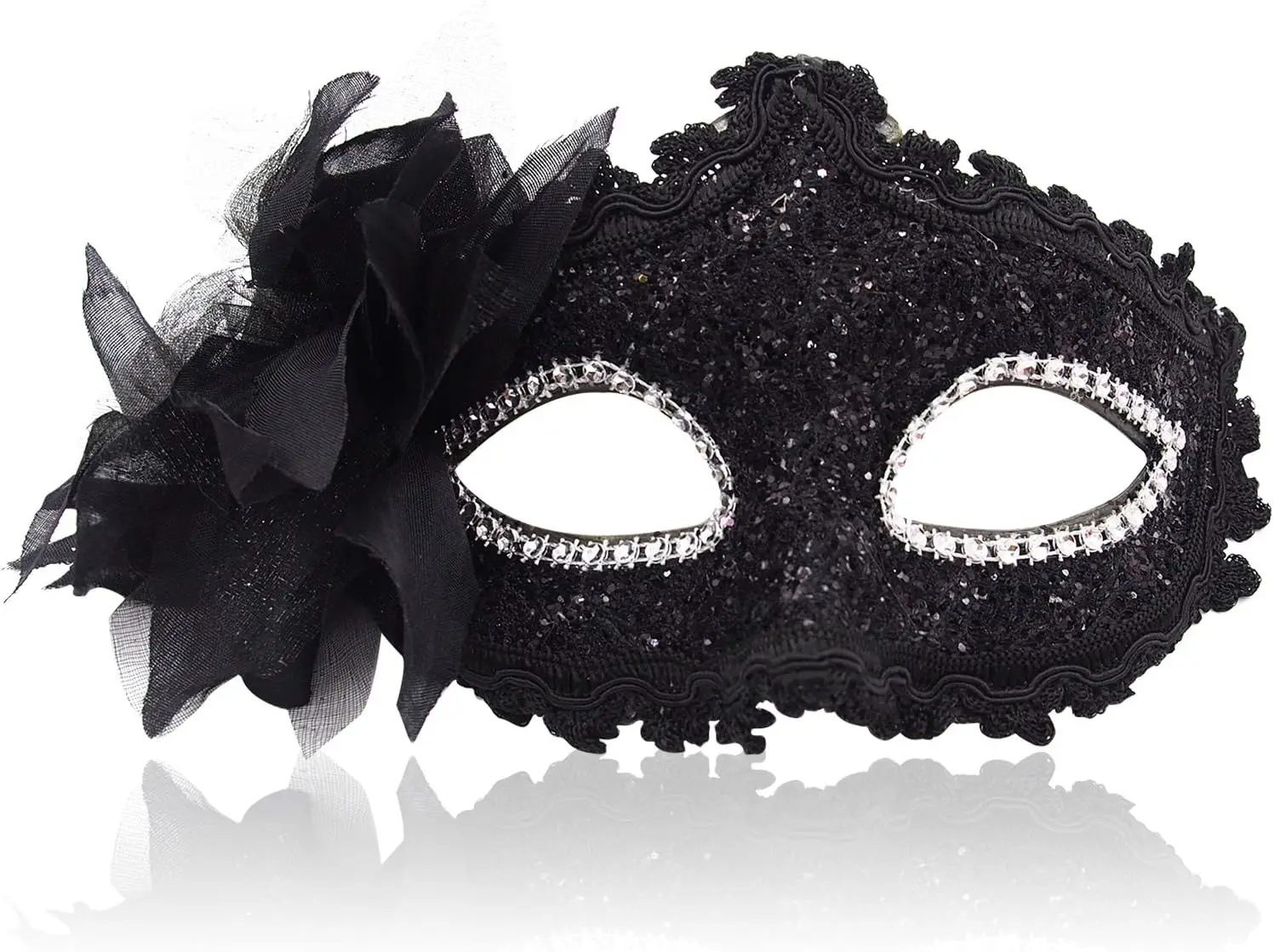 Elegante Máscara Veneciana de Encaje para Mujer, Media Máscara para Ojos, Ideal para Cosplay y Fiestas
