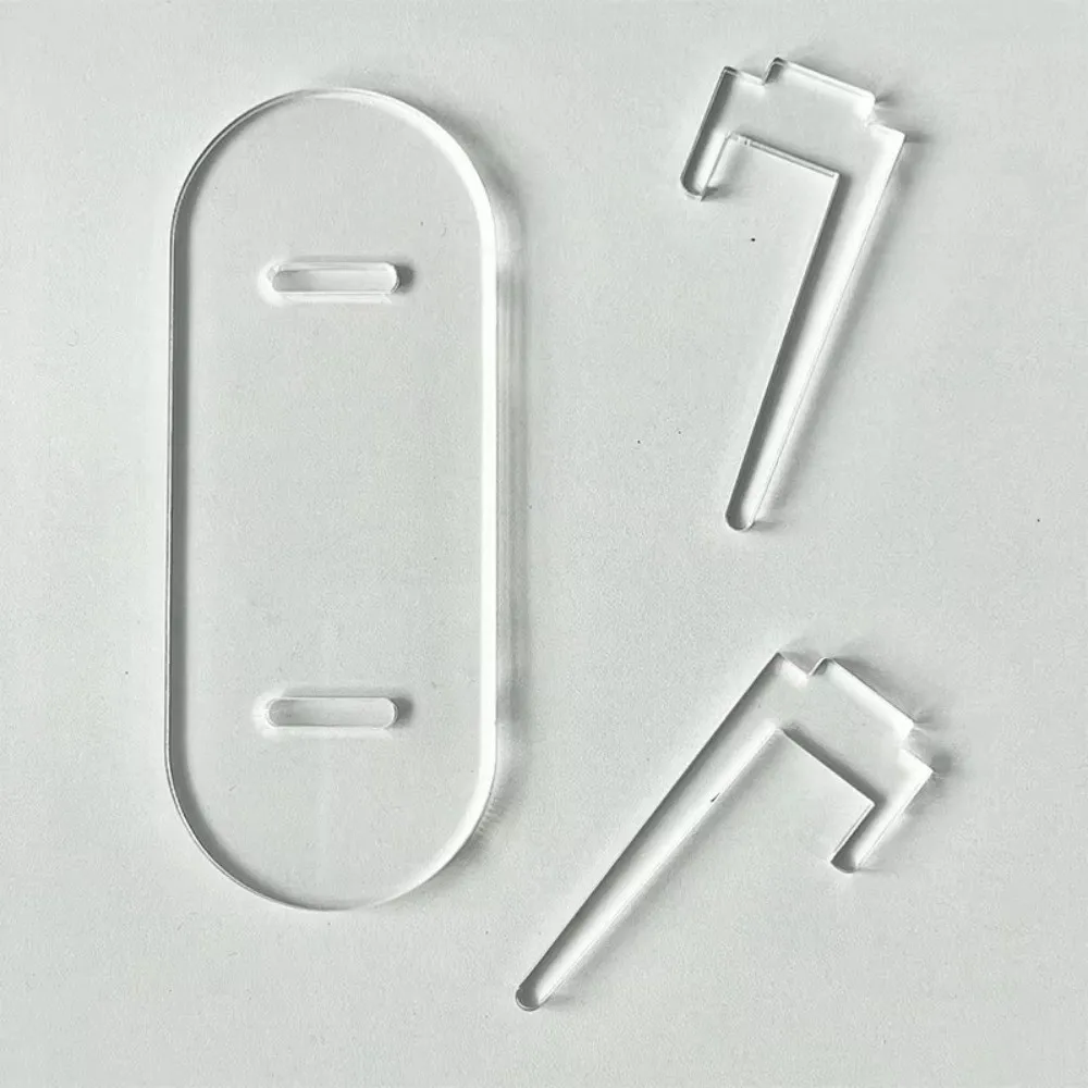 1Pc New HD Transparent Acrylic Badge Holder Acrylic storage Card Display Stand Desktop Decoration ​ Transparent Display Stand