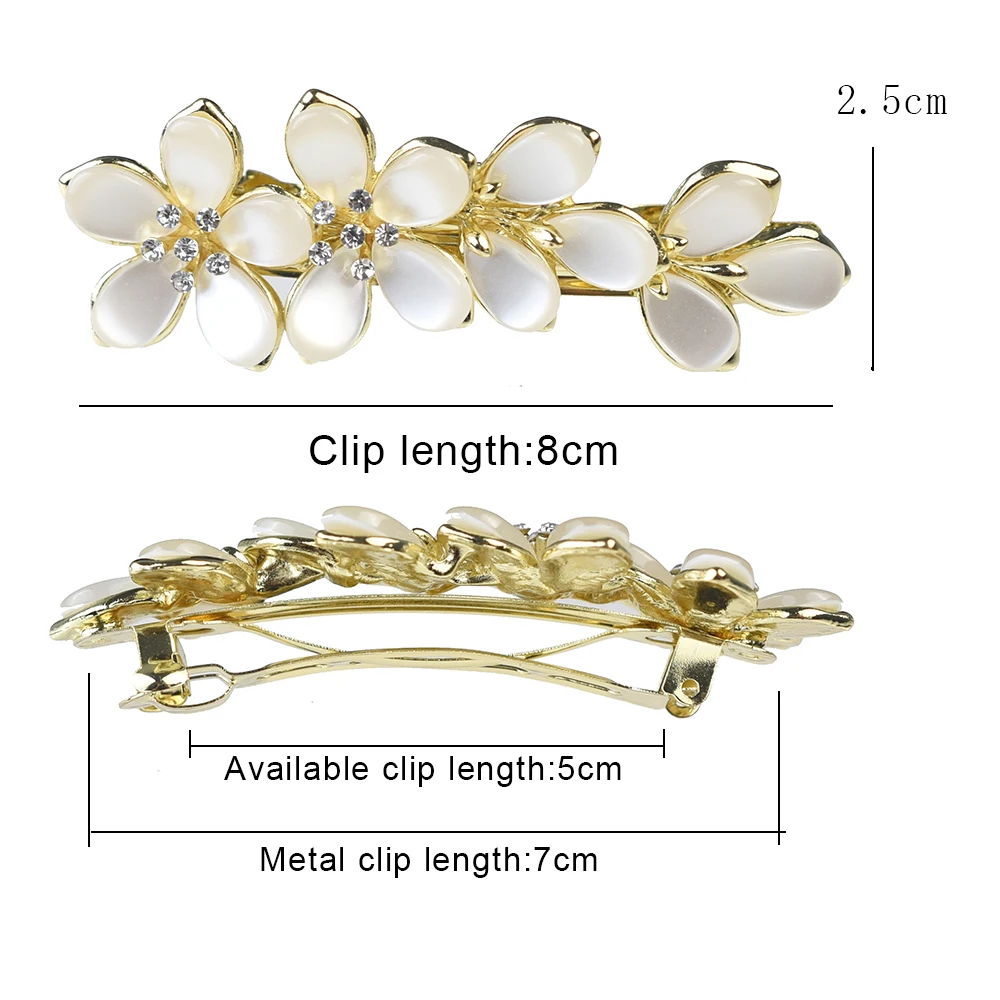 Women Headwear Metal Cute Hair Clip Flower Hair Barrettes barette cheveux femme Fahion Rhinestone Hair Accessories For Women