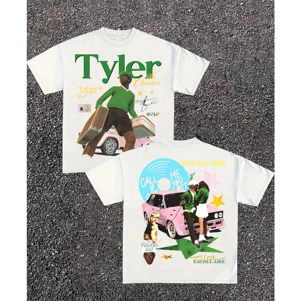 

Printing Men's Summer Round Neck Short Sleeved Casual Print Y2K Flower Boy Call Women's T-shirt Tops Unisex Y2K Streetwear