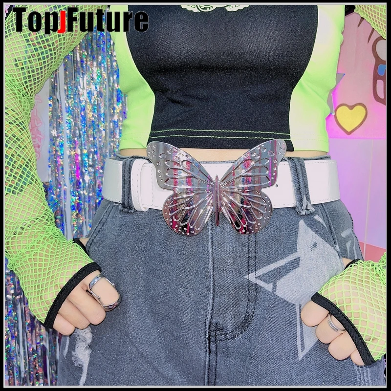 

Women Y2K Girl Butterfuly Gothic Lolita Punk Harajuku Star skull laziness belt waist belt Gpthic Lolita cosplay party belt gift