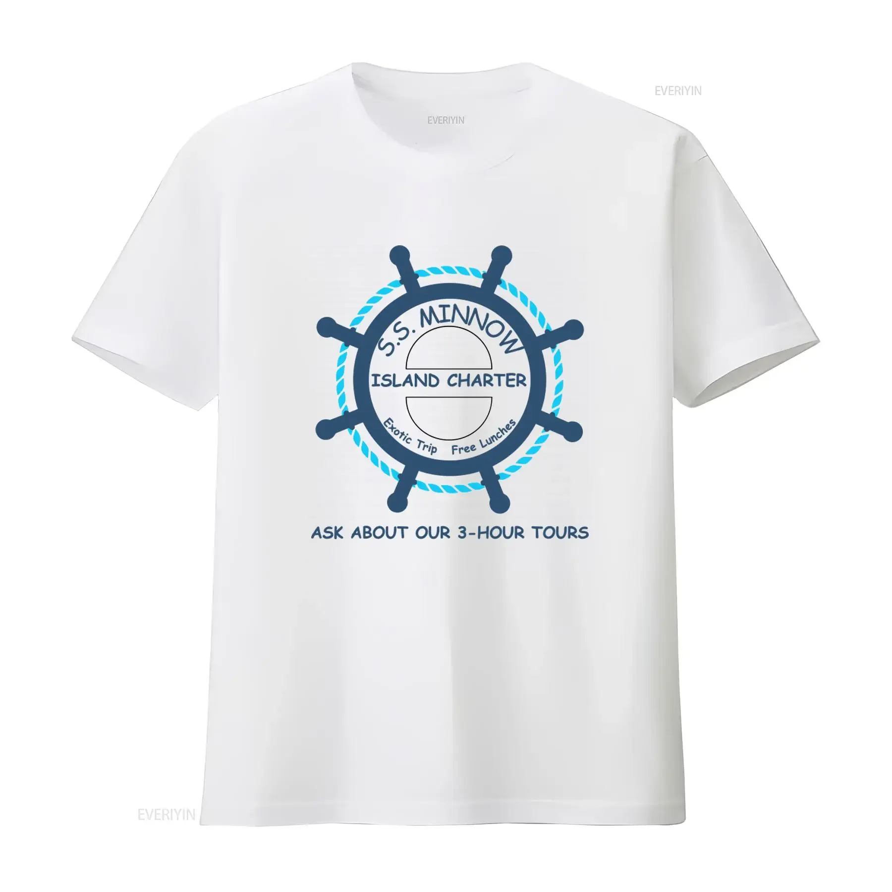 SS Minnow Island Charter T Shirt 3 Hour Tour Exotic Trip Free Lunches Retro TV Vintage Summer vintage Washed streetwear