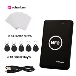 RFID Card Reader Copier Duplicator 125KHz Key fob NFC Smart Card Reader Writer 13.56MHz Encrypted Programmer uid keyfobs