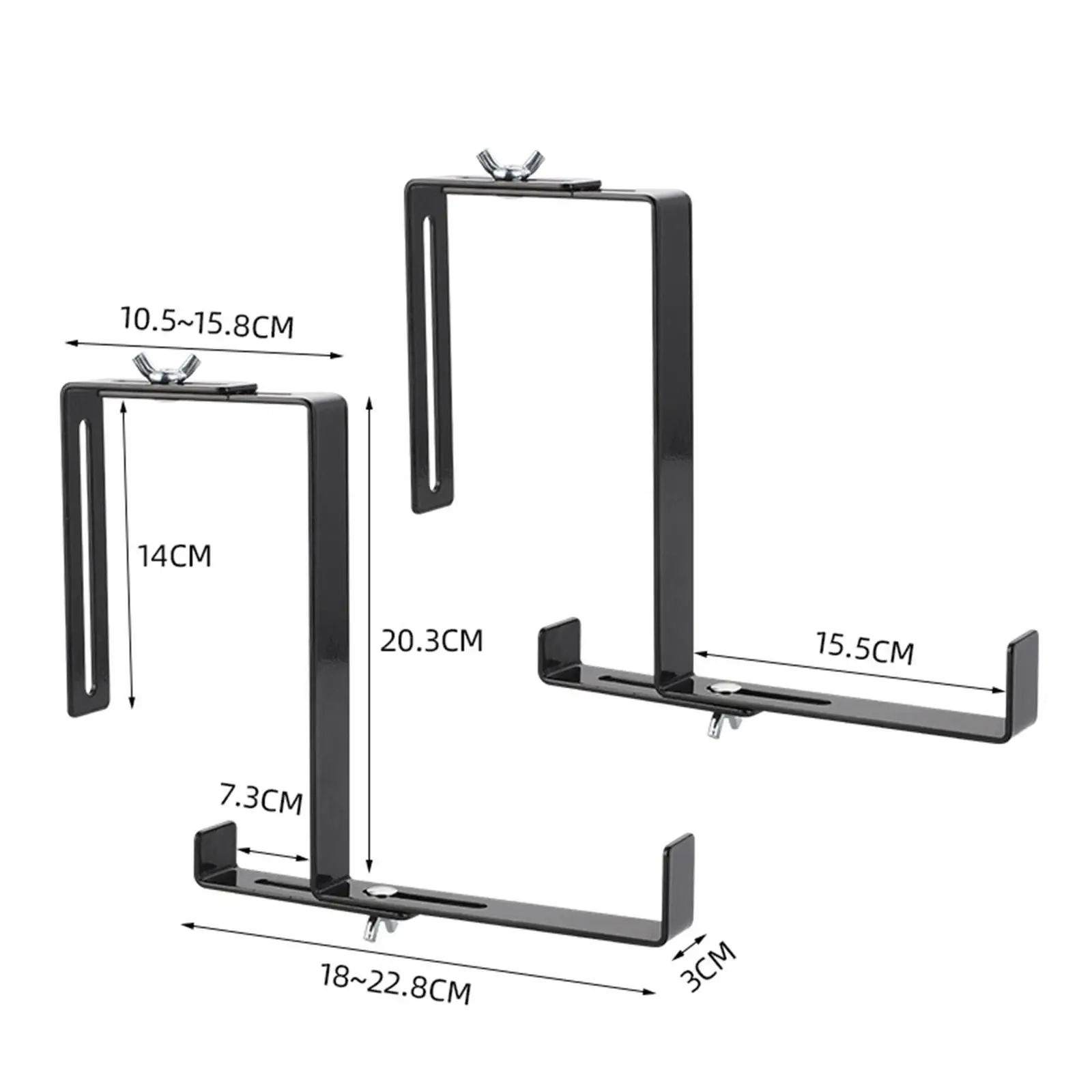 2Pcs Railing Planters Hooks Plant Hanger for Fence Railing Wind Chimes, etc.