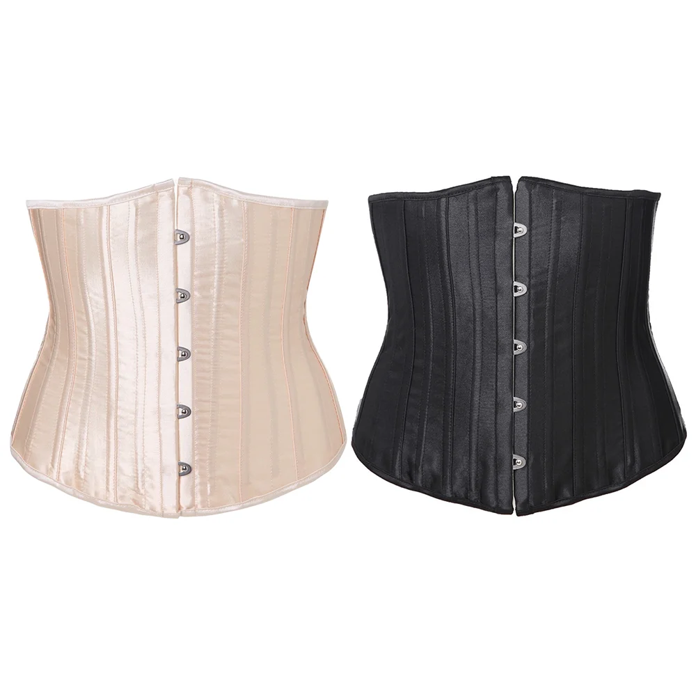 

Women Sexy 26 Steel Bones Underbust Corset Body Shapewear Bustier Lace-Up Corsets Waist Slimming Body Shaper Waist Clip