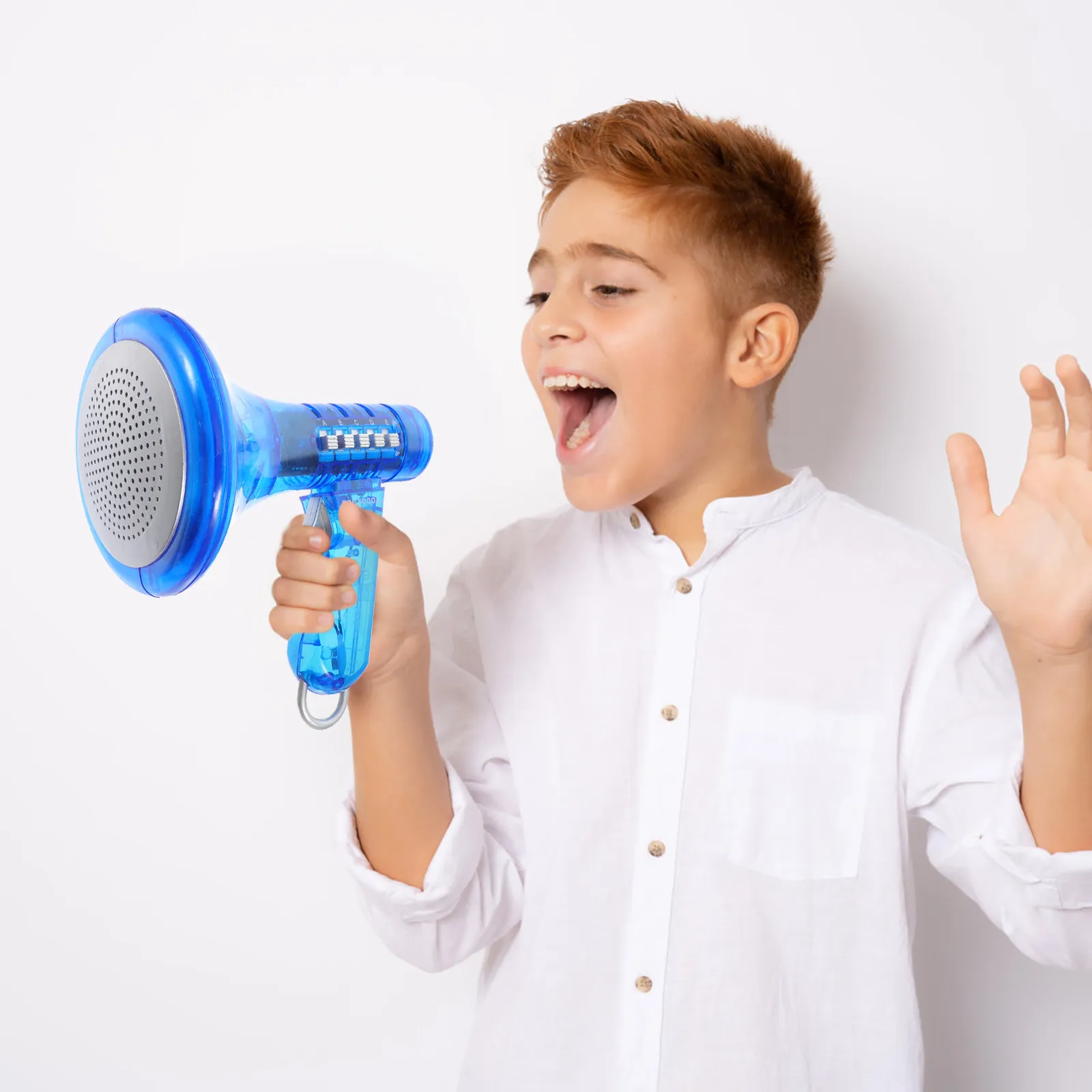 

Handheld Voice Changer Speaker Bright Color Kids Trumpet Stage Performance Prop Children Plaything Voice Changer Speaker Toy