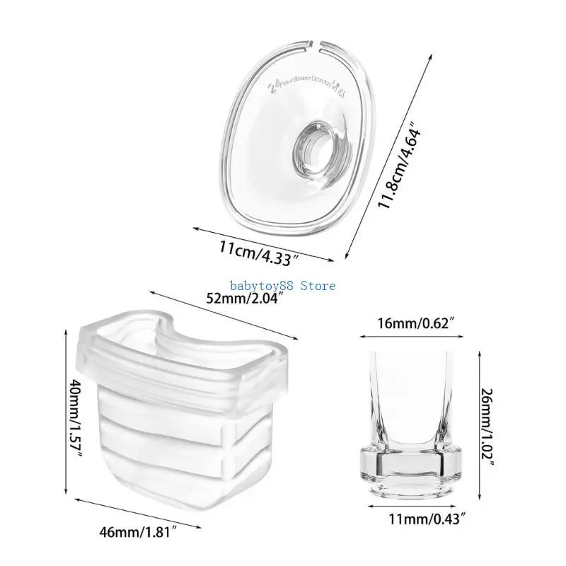 Y4UD 4in1 شفة وحاجز سيليكون وجامع الحليب منقار البط صمامات القرن لاستبدال المضخة الكهربائية S21 S18