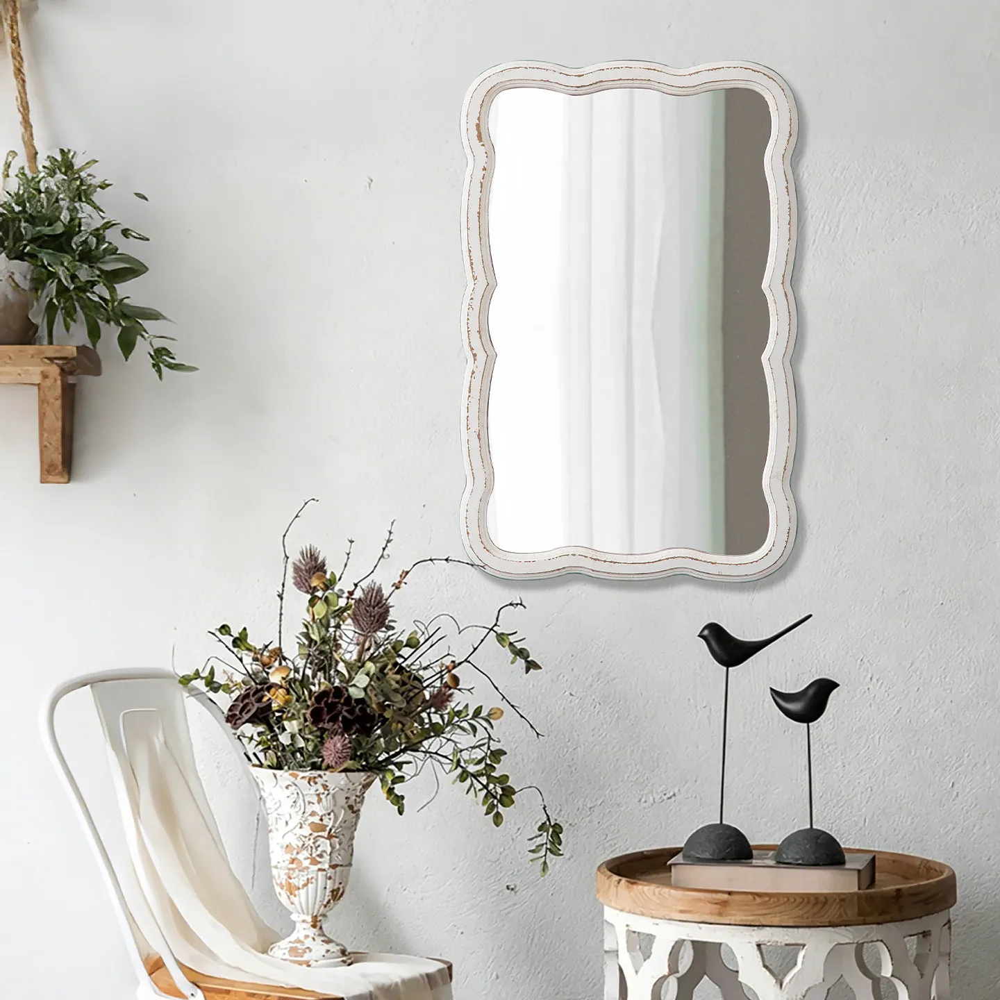 Makeup mirror Entrance restaurant Living room Wall wall hanging mirror B & B hotel Special-shaped decorative mirror