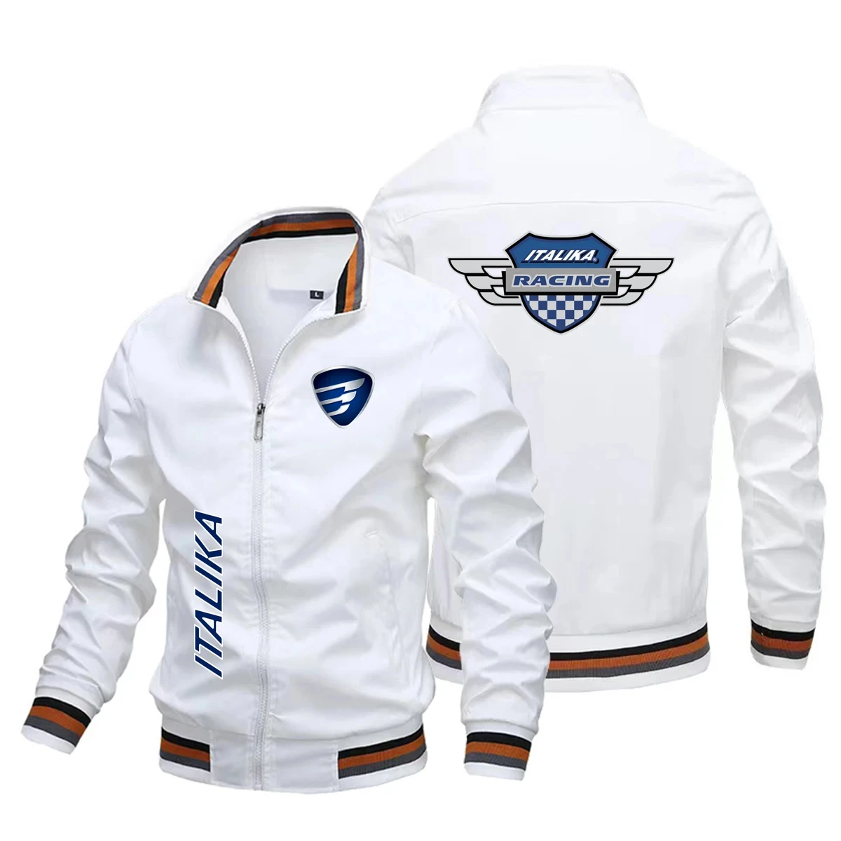 Fashionable ITALIKA motorcycle logo racing jacket, windproof sports bicycle jacket, men\'s clothing, hip-hop bicycle cover jacket