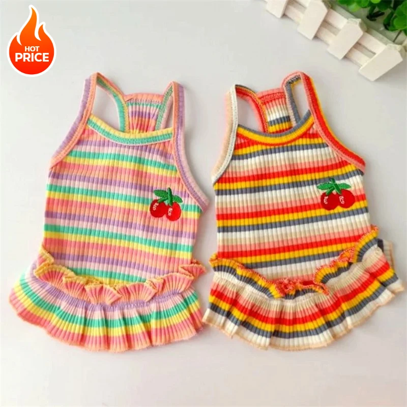 

Dog Fancy Dress Puppy Summer Clothes for Small Breeds Dogs Pet Short Skirt Pomeranian One Piece Ropa Perro Costume Roupa Vestido