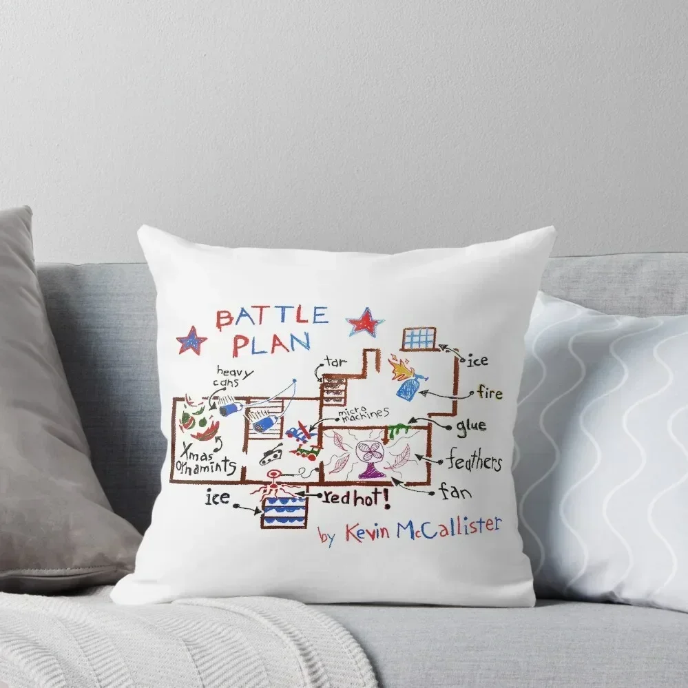 Kevin Home Battle Plan Throw Pillow Pillowcases Bed Cushions Rectangular Cushion Cover pillow