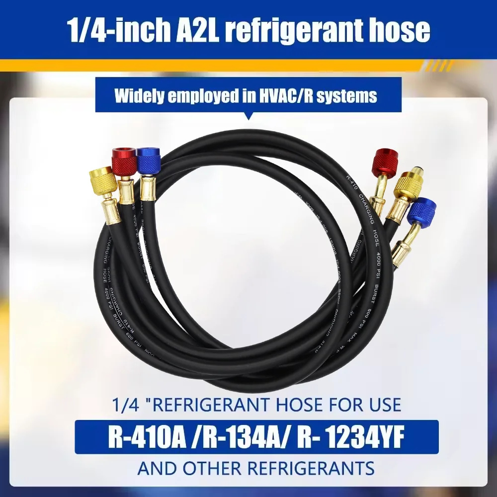 

r134a R410A AC Refrigerant Charging Hoses HVAC Air conditioning tool car silicone hose pipe Air Condition System Maintenance