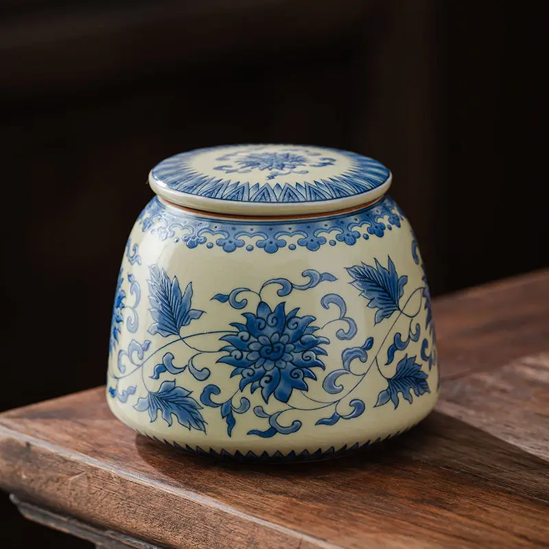 blue-and-white-porcelain-mini-tea-caddy-household-painted-flower-portable-storage-jar-moisture-proof-sealed-storage-bottle