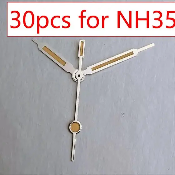 30 Stück gelbe Uhrzeiger für NH35