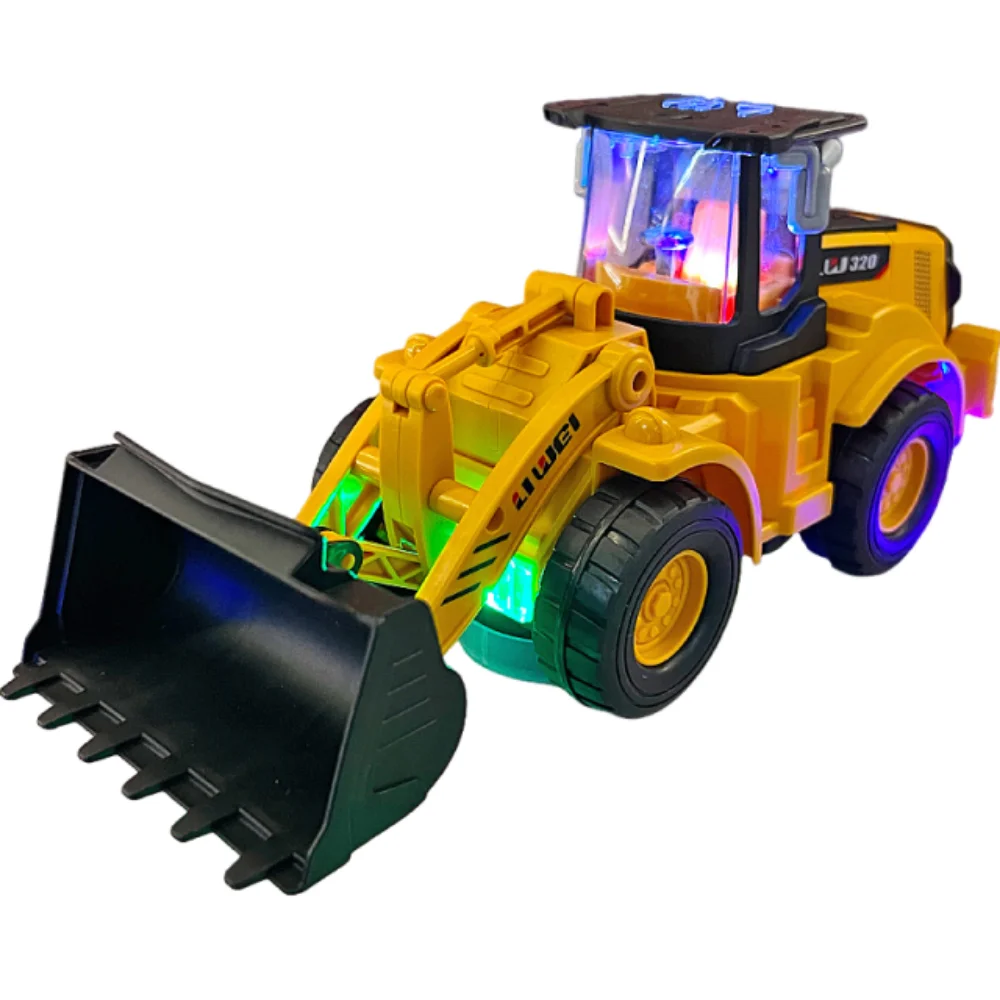 Colorful Music Electric Excavator Lighting Effects Universal Wheels Electric Bulldozer Children Gits Engineering Vehicle