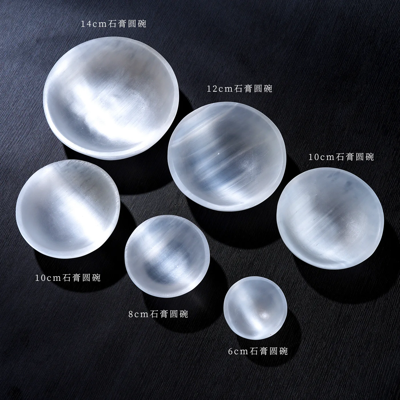 Natural Selenite Bowl Crystal Charging Dish for Cleansing Stones Wicca Altar Decor Reiki Energy Healing Mineral Offering Plate