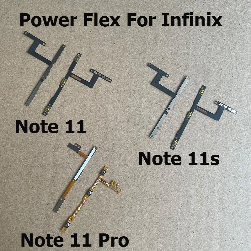 

Для Infinix Note 11 11s Pro Кнопка регулировки громкости Гибкий кабель Боковой ключ-переключатель ВКЛ-ВЫКЛ Кнопка управления X663 X697 X698