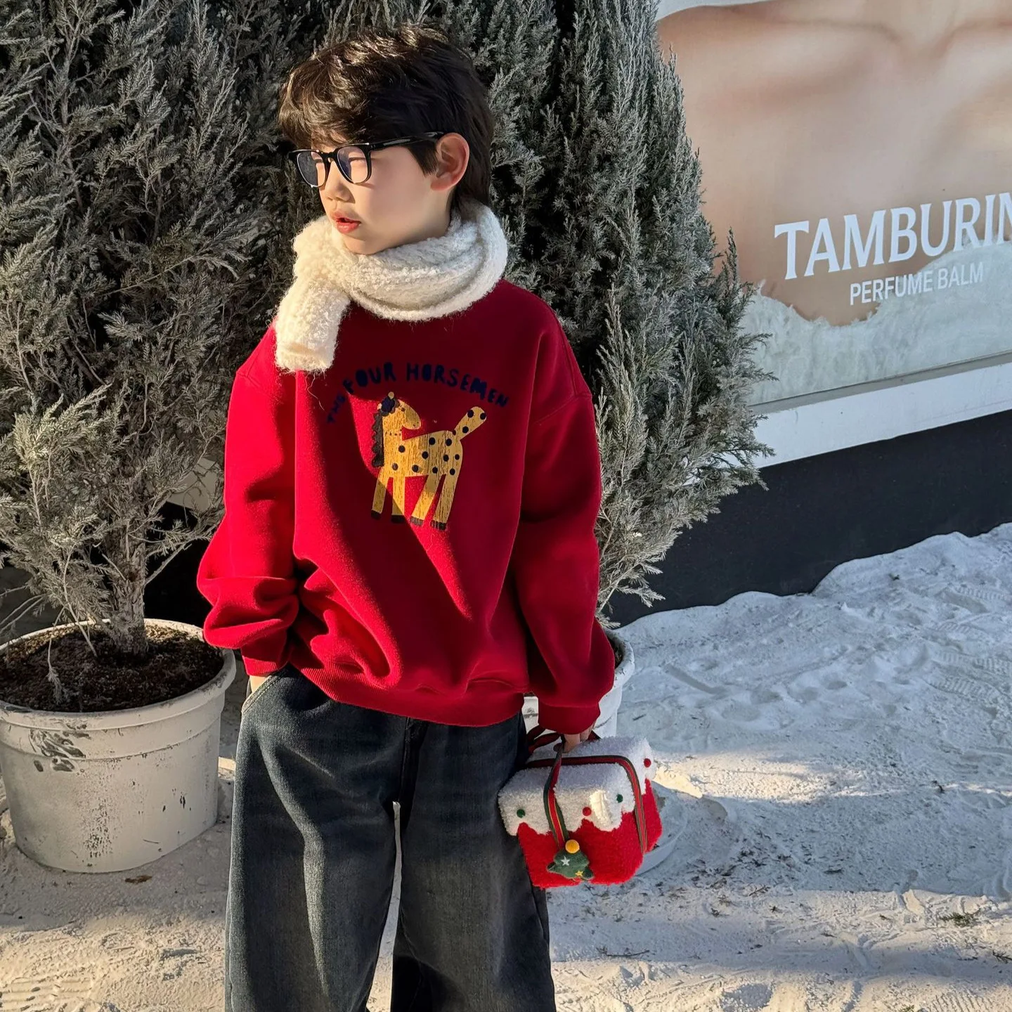 

Children Clothing Kids Korean Style Cartoon Pullover Hoodie 2025 Winter New Boys Fashion Fleece and Thickened Versatile Top