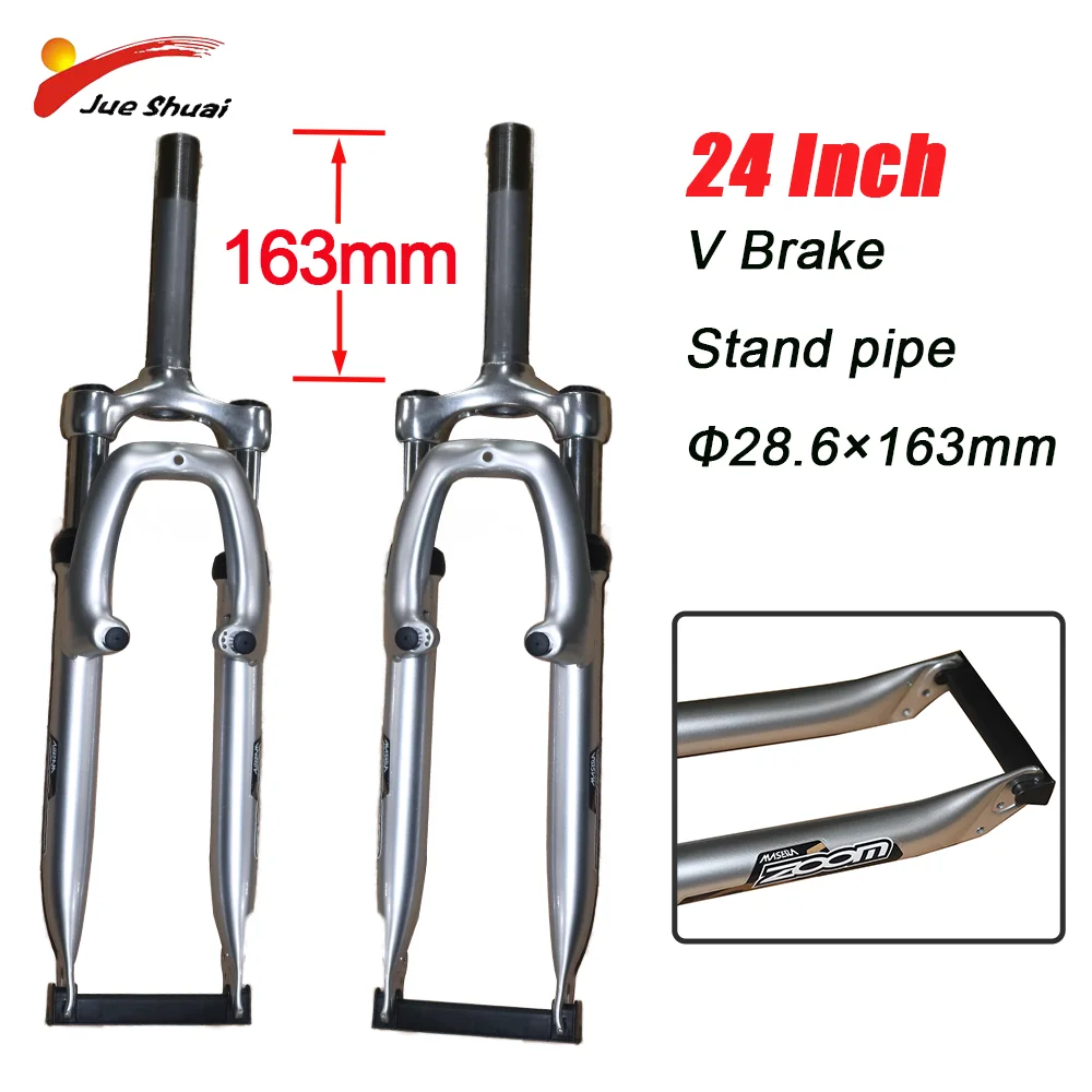 

24Inch Firm Mountain Bicycle Front Fork V Brake Aluminum Alloy Bike Front Fork Dropout Size 100mm DIY Bicycle Accessories