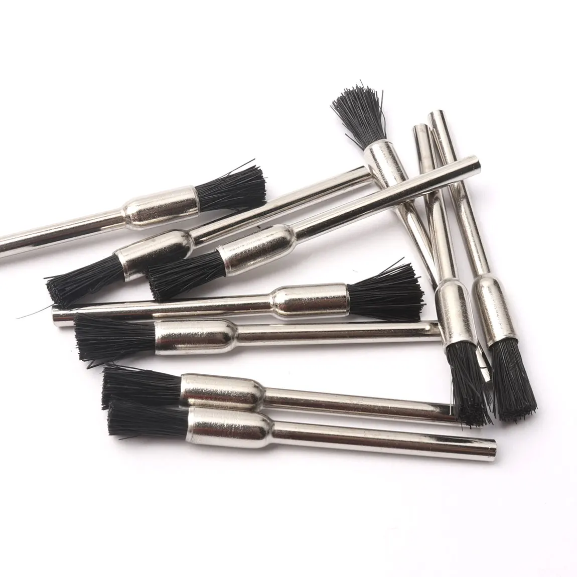 50pcs Nylon Polishing Brush Set 3mm Shank Polishing Buffing Wheel Cup Type Brush Abrasive Tool Dremel Accessories