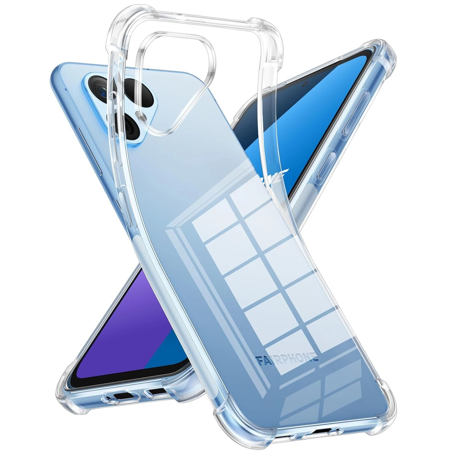 

Противоударный прозрачный чехол из ТПУ с четырьмя кукурузами для Fairphone 6 5, защитный чехол Fairphone 6, прозрачный чехол Capa Shell Coque Fundas