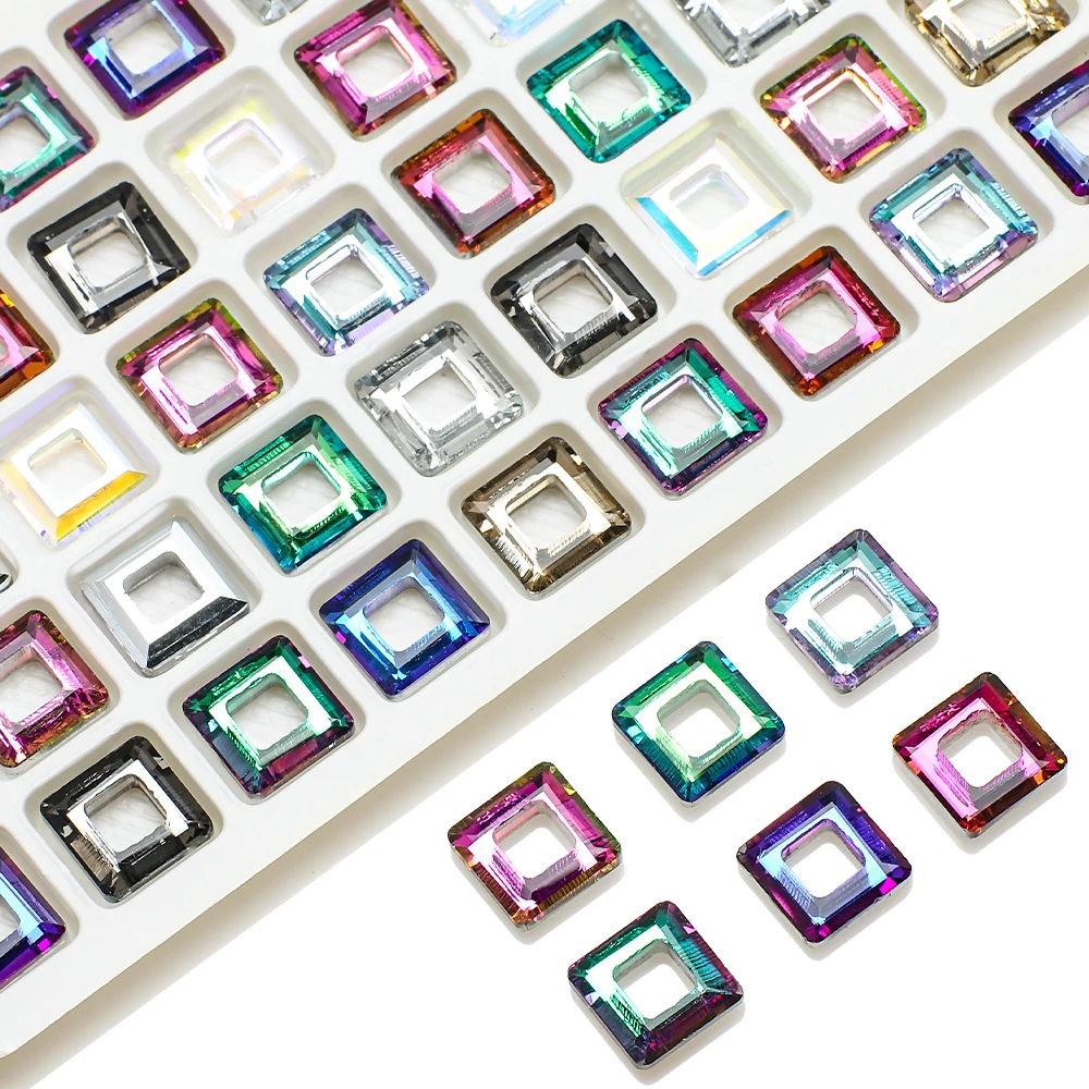 30 Teile/los 10mm Österreichischen Kristall Quadrat Große Loch Glas Spacer Cube Perlen Für DIY Herstellung Earing Schmuck Handwerk & nagel Dekoration