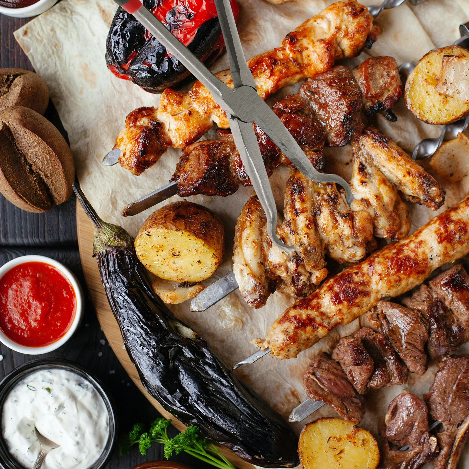 

Extended Long Nose Plier Black High Quality Arc Handle Rubber Coated Grip For Tight Spaces Manual Wiring Plier Repairing Pincer