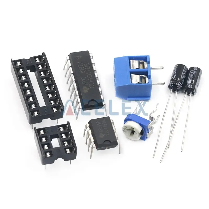 NE555 CD4017วิ่ง LED กระแสเงินสดอิเล็กทรอนิกส์การผลิต Suite โมดูลควบคุม Capacitor Oscillator นาฬิกา Siganal DIY ชุด