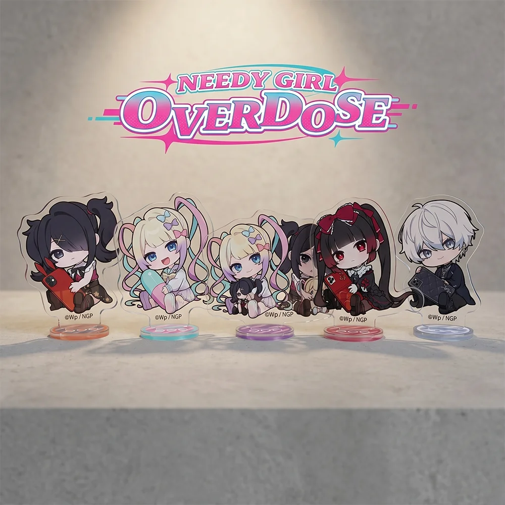 NEEDY GIRL OVERDOSE Cuddle Chibi Style 10CM Double Sided Acrylic Stand keychain Anime Stand Desktop Collect Gift For Fans