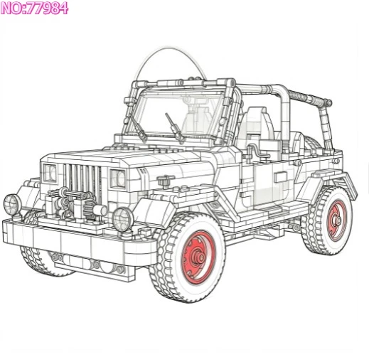 1924 Adventure Off-road Vehicle Toy Set Epic Movie Inspiration Collection Level Car Model Toy Enthusiast High-end Gift