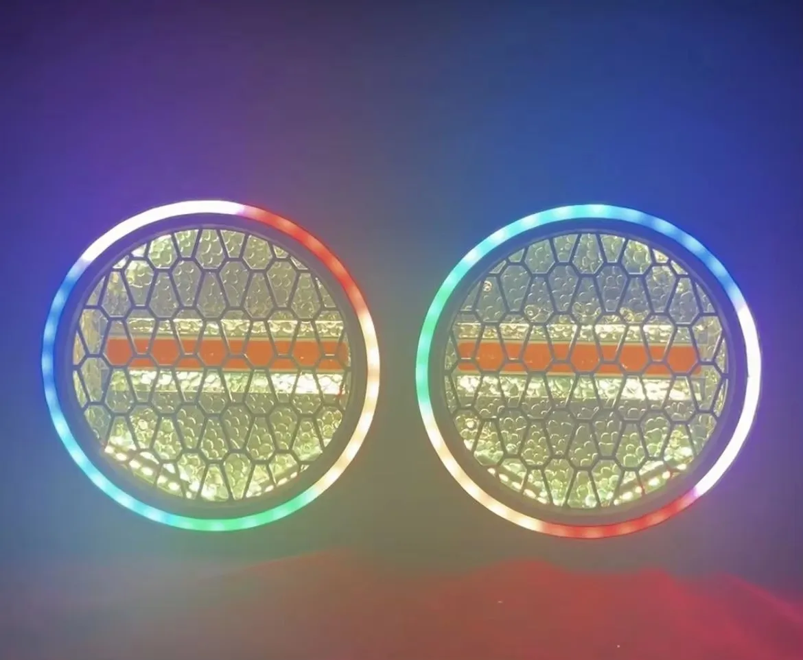 

2-Eyes LED COB Vintage Audience Wash Light 200W Retro Stage Lighting RGB DMX512 DJ Disco Party Bar Club Wedding Show Ligths