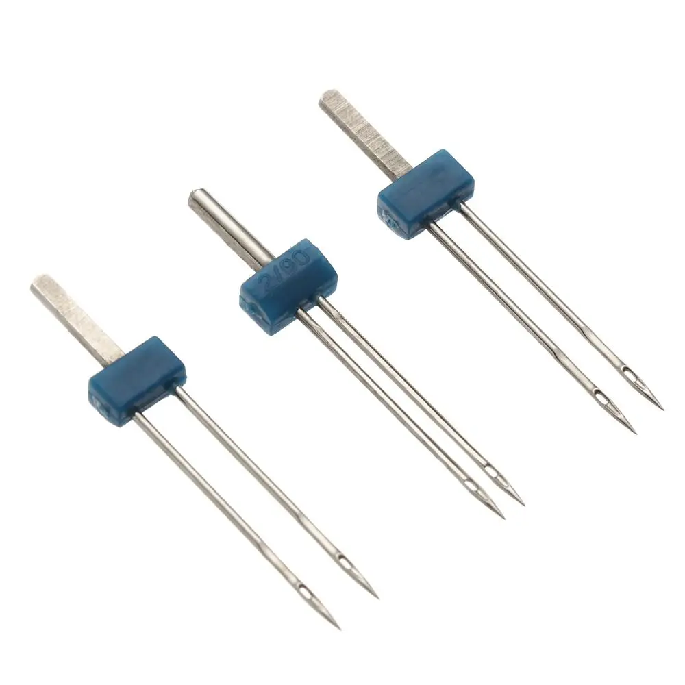 Zestaw narzędzi gospodarstwa domowego Podwójny ścieg pomarszczona stopka dociskowa Okucia do maszyn do szycia 3 rozmiary Podwójne igły 9 rowków