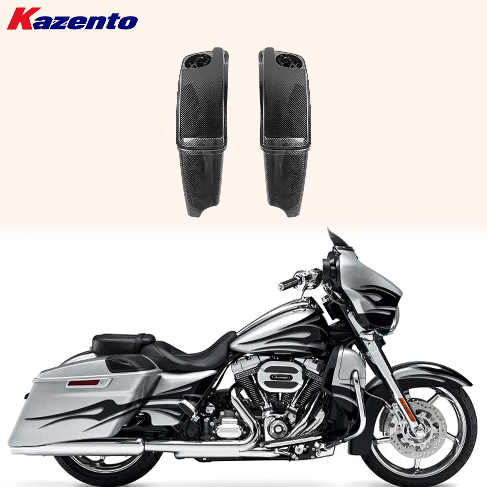 

Для Harley Touring CVO Street Road Glide 14-23 седельные сумки из сухого карбона, 4 шт.