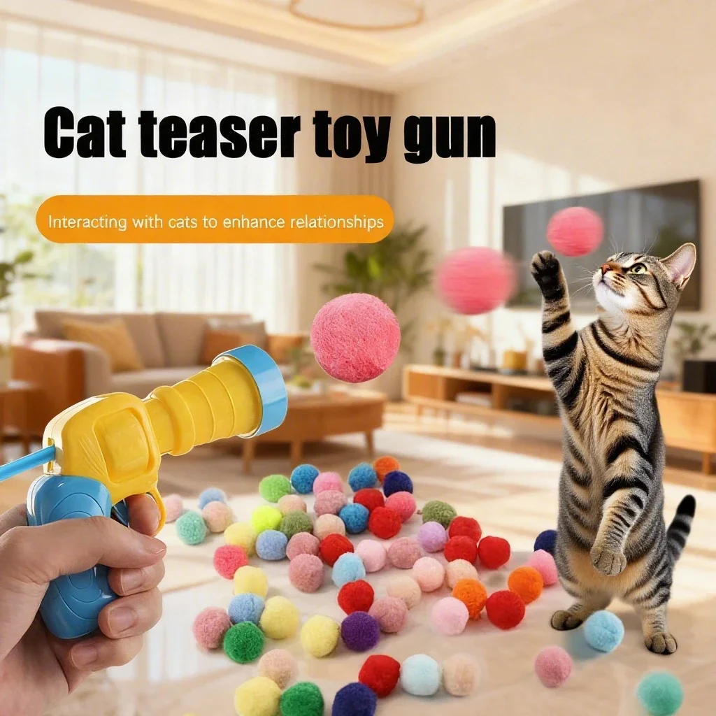 ألعاب القط لعبة تدريب الإطلاق التفاعلية للحيوانات الأليفة هريرة الإبداعية البسيطة اطلاق النار بندقية ألعاب تمتد ألعاب كروية قطيفة مستلزمات الحيوانات الأليفة