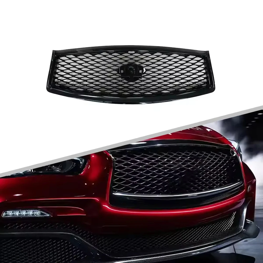 For Infiniti Q50 2014-2017 14 Models of Q50 Grille, Low Configuration. Full High Gloss Black OE 62310-4HB1B BLK