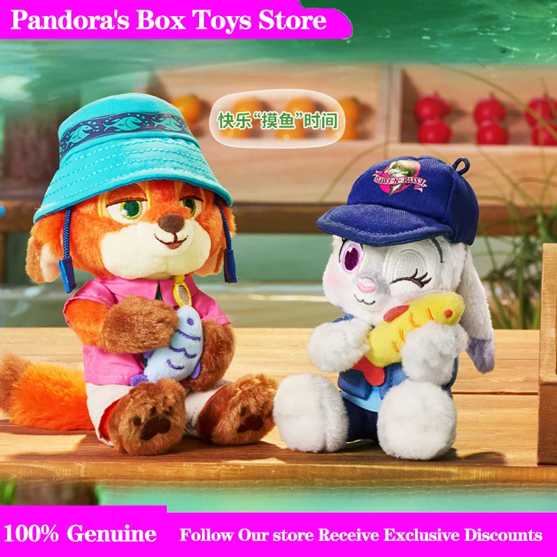 

Official Original Disney Zootopia Wetlands Market Series Nick Wilde Judy Hopps Gary Charm Gift Adorable Action Figures For Lover