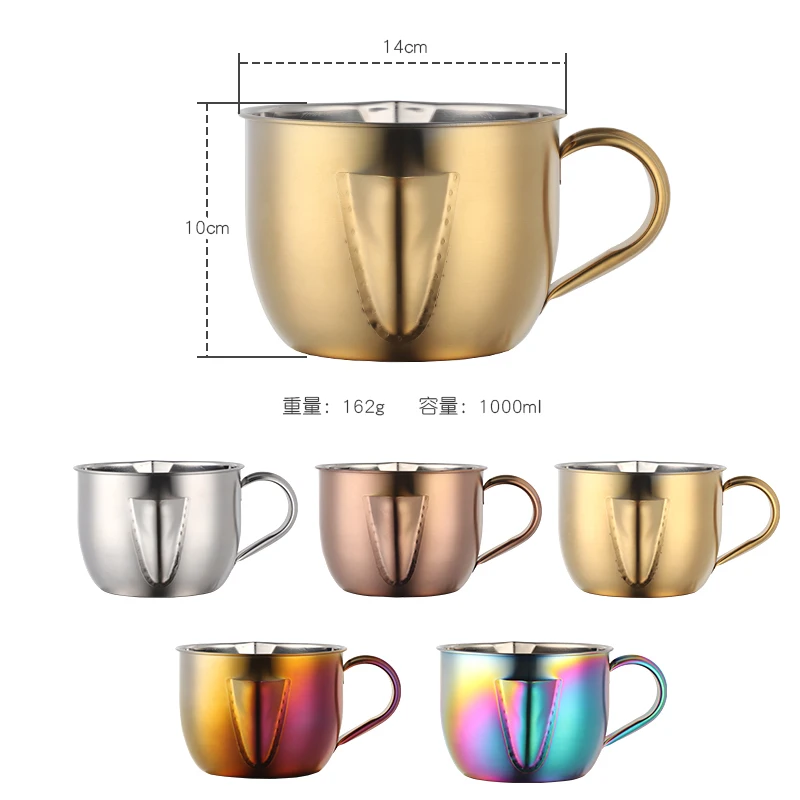 1000ML Soup Oil Flter Stainless Steel Gravy Oil Soup Water Fat Golden Separator Bowl Pan Cooking Gadgets Pots Kitchen Utensils