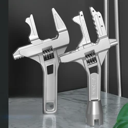 8-72mm Large Opening Bathroom Wrenches Adjustable Wrenches Short Handle Aluminum Alloy Wide Jaw Wrenches Repair Hand Tools